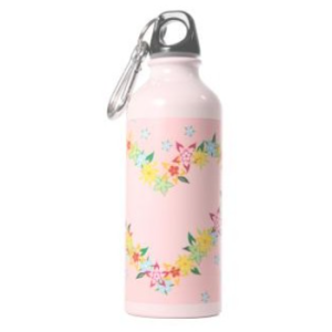 Blomster Hjerte - drikkeflaske