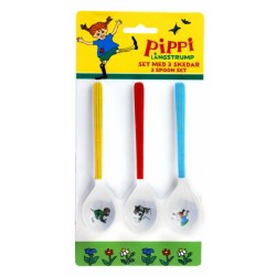 Pippi melaminskjeer 3pk