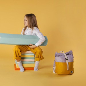 Blafre rullesekk - 9,5L gul/lys lilla