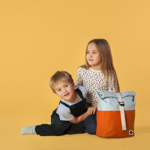 Blafre rullesekk - 9,5L oransje/lys blå