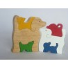 Hundefamilie - puslespill